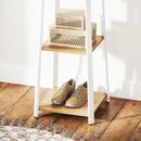 HOMCOM Clothes Rack With Storage, Garment Rack With 8 Hooks And 3-Tier Shelf