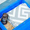 HOMCOM Bicycle Trailer with 65L Foldable Storage Box and Pneumatic Tyres, Blue