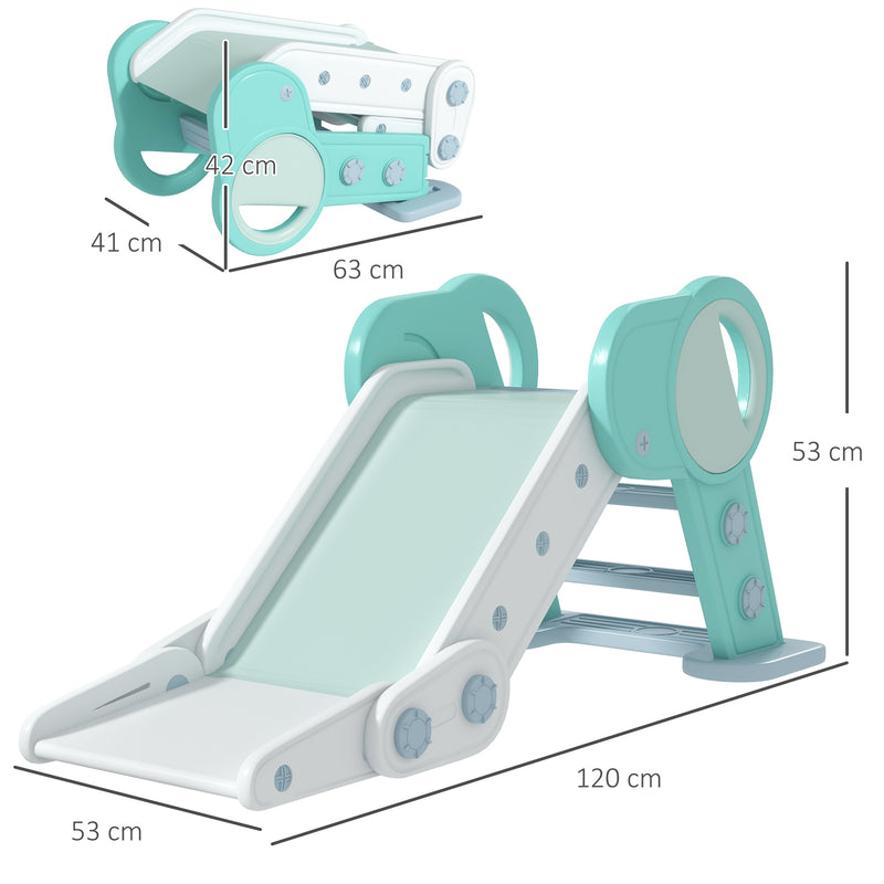 AIYAPLAY Foldable Kids Slide, Baby Slide For 1.5-3 Years, Green