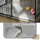 PawHut Dog Crate Furniture End Table w/ Cushion
