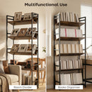 HOMCOM Anti-Slip Design 5-Tier Rustic Brown