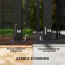 Outsunny 3 x 4m Aluminium Pergola with Retractable Roof, Garden Gazebo Khaki