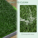 PawHut Dog Toilet with 2 Packs Artificial Grass Pads, 67 x 41cm, Green