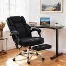 HOMCOM Massage Office Chair With Heat, 135° Reclining Desk Chair, Black