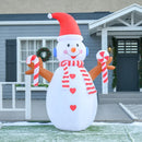 HOMCOM Rotating Christmas Inflatable Snowman,