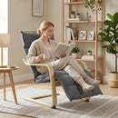HOMCOM Accent Chair, Leisure Lounge Chair Armchair with Footrest, Grey