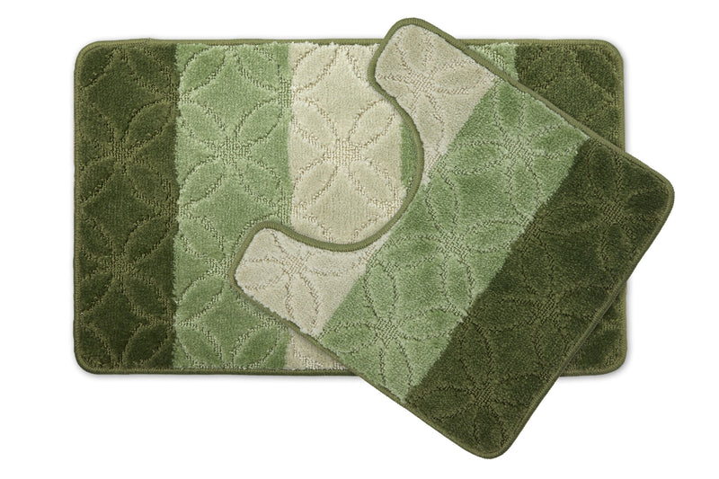 Halo - Tonal Stripe 2pc Bath set in Sage Green