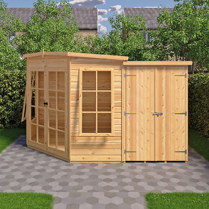 Hampton Corner Summerhouse With Side Shed