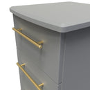Ealing Ready Assembled 3 Drawer Bedside Cabinet in Dusk Grey