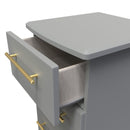 Ealing Ready Assembled 3 Drawer Bedside Cabinet in Dusk Grey