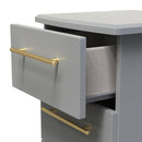 Ealing Ready Assembled 3 Drawer Bedside Cabinet in Dusk Grey