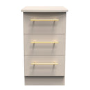 Ealing Ready Assembled 3 Drawer Bedside Cabinet in Kashmir Matt