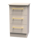 Ealing Ready Assembled 3 Drawer Bedside Cabinet in Kashmir Matt