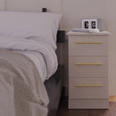 Ealing Ready Assembled 3 Drawer Bedside Cabinet in Kashmir Matt