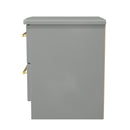 Ealing Ready Assembled 2 Drawer Bedside Cabinet in Dusk Grey