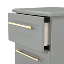 Ealing Ready Assembled 2 Drawer Bedside Cabinet in Dusk Grey