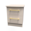 Ealing Ready Assembled 2 Drawer Bedside Cabinet in Kashmir Matt