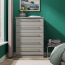 Ealing Ready Assembled 5 Drawer Chest in Dusk Grey