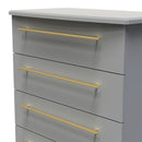 Ealing Ready Assembled 5 Drawer Chest in Dusk Grey