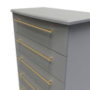 Ealing Ready Assembled 5 Drawer Chest in Dusk Grey