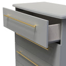 Ealing Ready Assembled 5 Drawer Chest in Dusk Grey