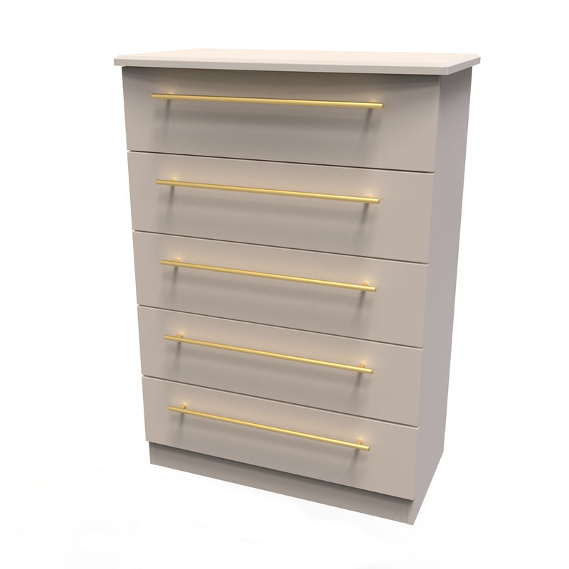 Ealing Ready Assembled 5 Drawer Chest in Kashmir Matt