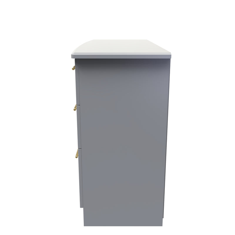 Ealing Ready Assembled 6 Drawer Wide Chest in Dusk Grey