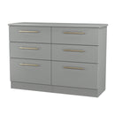 Ealing Ready Assembled 6 Drawer Wide Chest in Dusk Grey