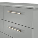 Ealing Ready Assembled 6 Drawer Wide Chest in Dusk Grey