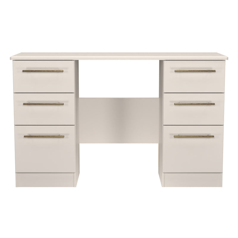 Ealing Ready Assembled Double Pedestal Desk in Kashmir Matt