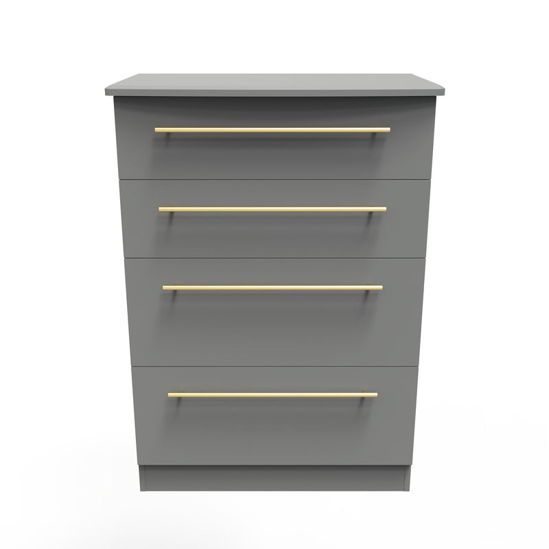 Ealing Ready Assembled 4 Drawer Deep Chest in Dusk Grey