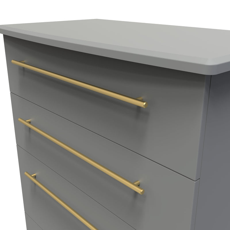 Ealing Ready Assembled 4 Drawer Deep Chest in Dusk Grey