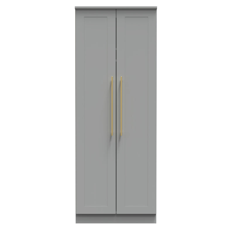 Ealing Ready Assembled 2 Door Wardrobe in Dusk Grey