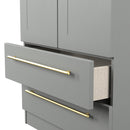 Ealing Ready Assembled 2 Door 2 Drawer Wardrobe in Dusk Grey