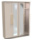 Ealing Ready Assembled Tall 4 Door 2 Centre Mirrors in Kashmir Matt