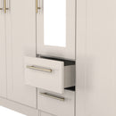 Ealing Ready Assembled Tall 5 Door 2 Drawer 1 Mirror Wardrobe in Kashmir Matt