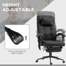 Vinsetto Fabric Vibration Massage Office Chair with Heat, Head Pillow, Black