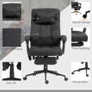 Vinsetto Fabric Vibration Massage Office Chair with Heat, Head Pillow, Black