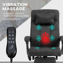 Vinsetto Fabric Vibration Massage Office Chair with Heat, Head Pillow, Black