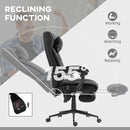 Vinsetto Fabric Vibration Massage Office Chair with Heat, Head Pillow, Black