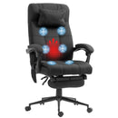 Vinsetto Fabric Vibration Massage Office Chair with Heat, Head Pillow, Black