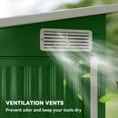 Outsunny Outdoor Storage Shed, 7.5 X 4.3ft Metal Garden Shed, Green