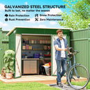 Outsunny Outdoor Storage Shed, 7.5 X 4.3ft Metal Garden Shed, Green