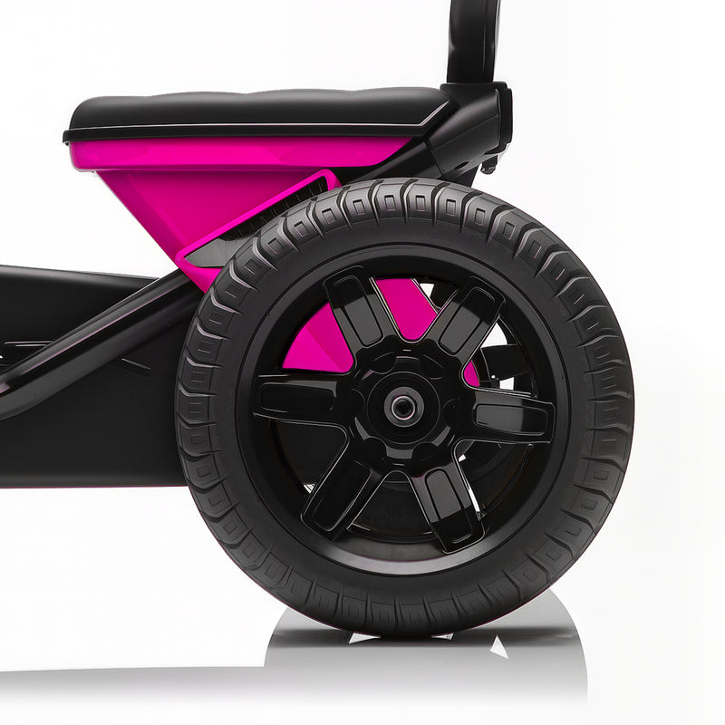 AIYAPLAY Pedal Go-Kart for Kids with Silent EVA Wheels, Metal Frame