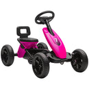 AIYAPLAY Pedal Go-Kart for Kids with Silent EVA Wheels, Metal Frame