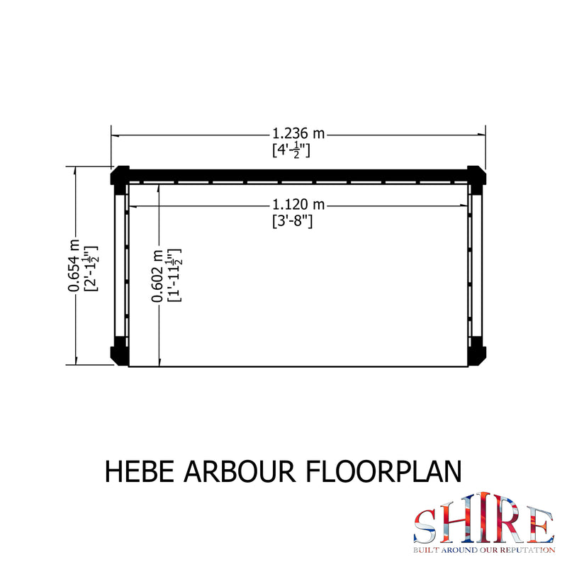 Hebe Pressure Treated Arbour