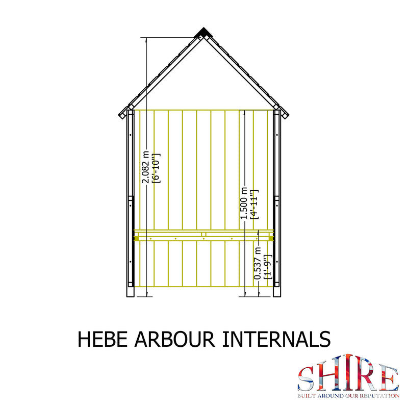 Hebe Pressure Treated Arbour