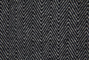 Herringbone - Recycled Cotton Throw in  Black (70" x 100")