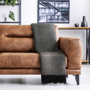 Herringbone - Recycled Cotton Throw in  Black (50" x 60")