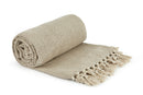 Herringbone - Recycled Cotton Throw in Natural